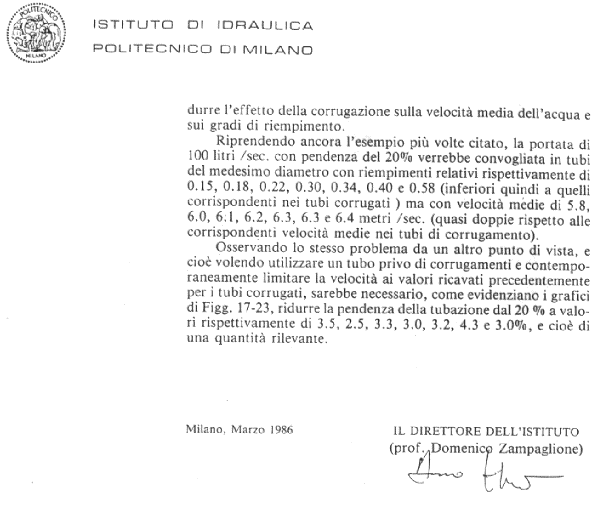 [Le prove del politecnico di Milano]